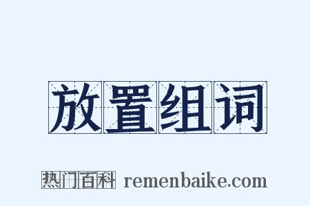 放置组词是什么意思的图片